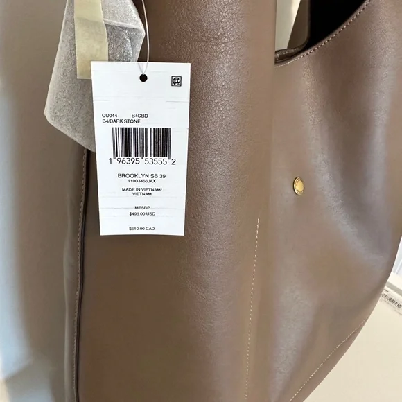 Coach Brooklyn Shoulder Bag 39 - Dark Stone NWT - Picture 3 of 14